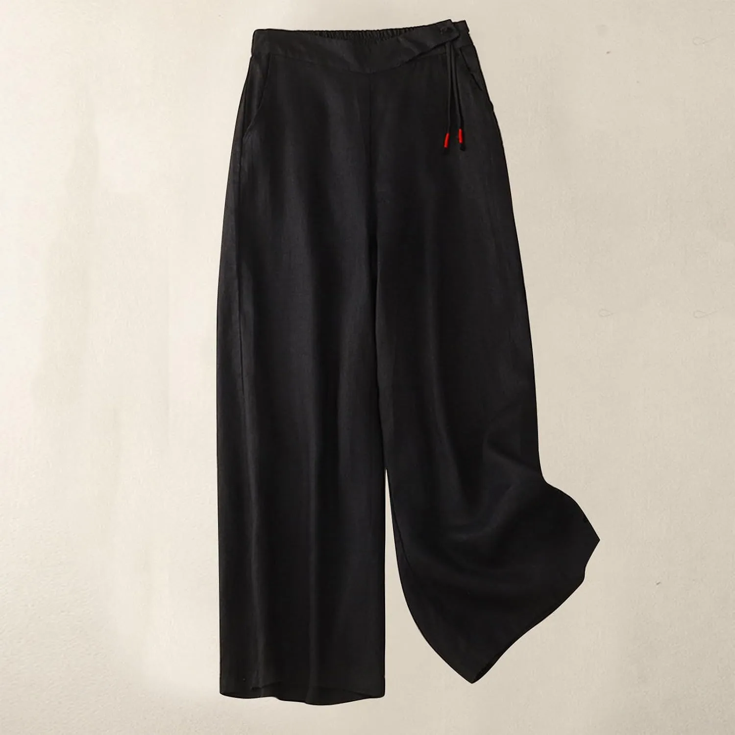Linen Pants Women for Women 2024 Wide Leg Pants High Waist Cotton Linen Casual Pants Flowy Street Palazzo Ankle Pants