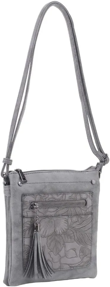 Liz Soto Sara Womens Crossbody Purse - PU Vegan Leather Trendy Shoulder Bag For Women, Small Leather Crossbody Bags
