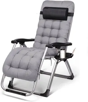 Lounge Chair, Outdoor Leisure Recliner Chair, Outdoor Folding Chair, Zero Gravity Reclining Camping Chair, Foldable Sun Beach Leisure Garden Beach Chair (Color : B)