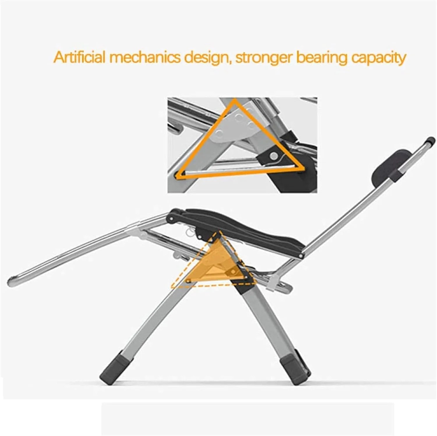 Lounge Chair, Outdoor Leisure Recliner Chair, Outdoor Folding Chair, Zero Gravity Reclining Camping Chair, Foldable Sun Beach Leisure Garden Beach Chair (Color : B)