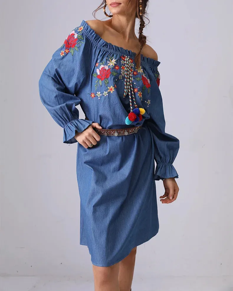 Luna Tassel Denim Dress
