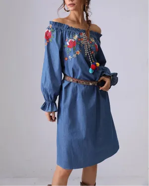 Luna Tassel Denim Dress