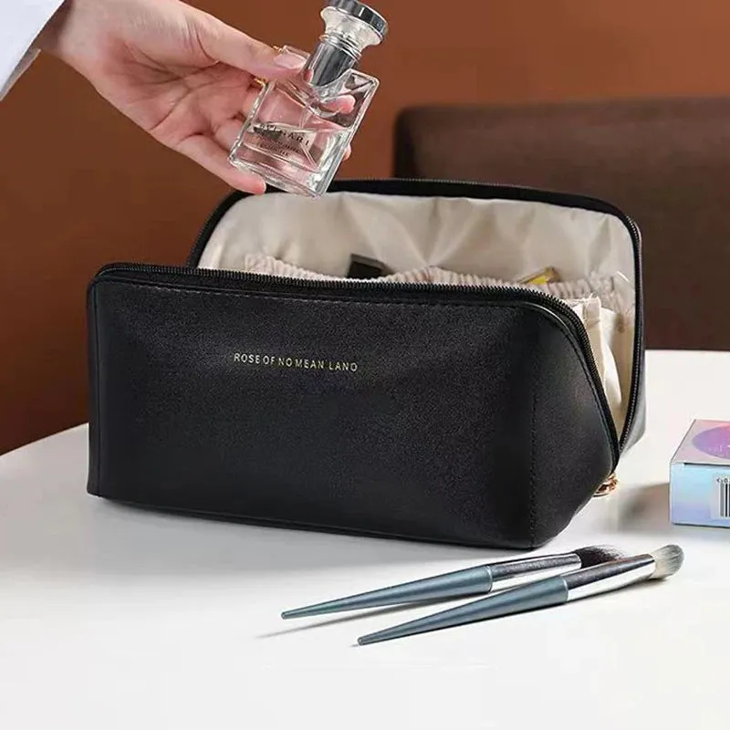 Luxe Leather Cosmetic Bag TravelReady Organized Beauty