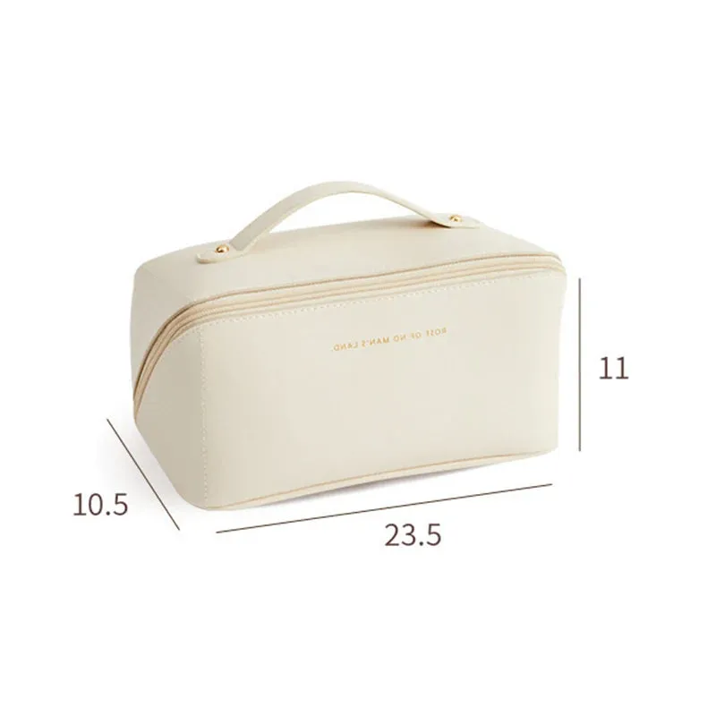 Luxe Leather Cosmetic Bag TravelReady Organized Beauty