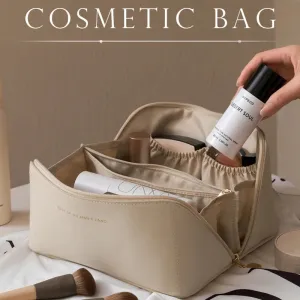 Luxe Leather Cosmetic Bag TravelReady Organized Beauty