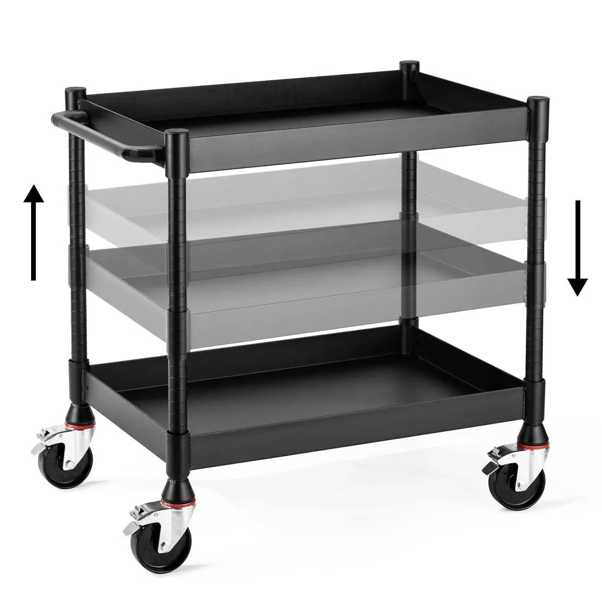 Luxor MightyHaul 18" Heavy-Duty Utility Cart, 3 Shelves (UCMT013)