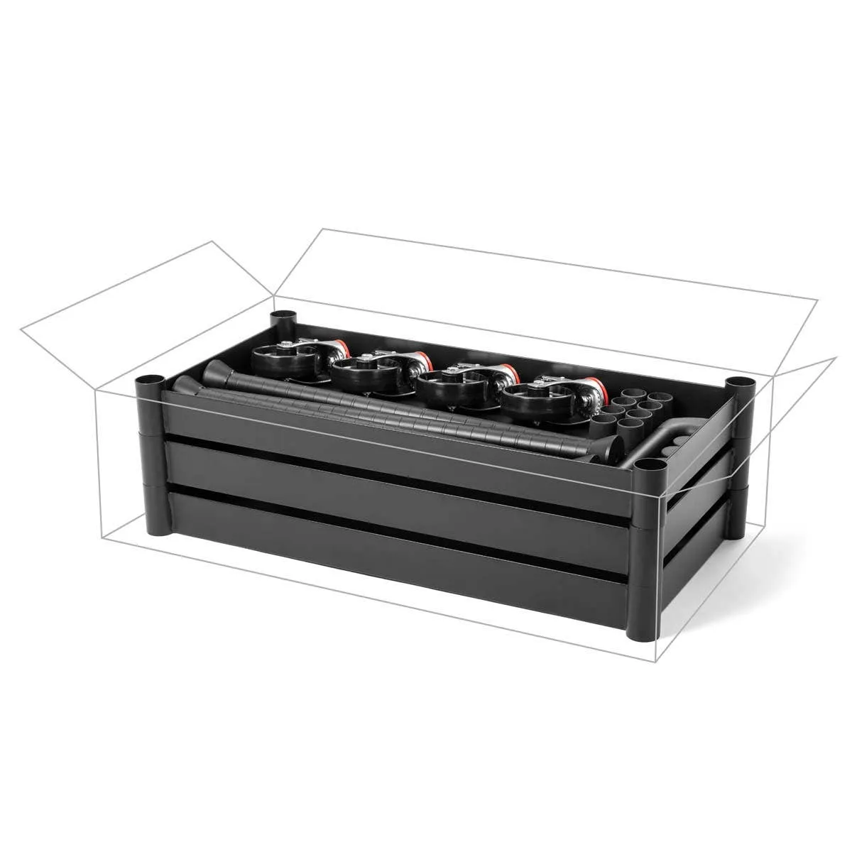 Luxor MightyHaul 18" Heavy-Duty Utility Cart, 3 Shelves (UCMT013)