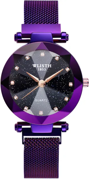 MASTOP Fashion Women Rose Gold Watch Japan Quartz Stainless Steel Magnetic Mesh Band Waterproof Ladies Watches