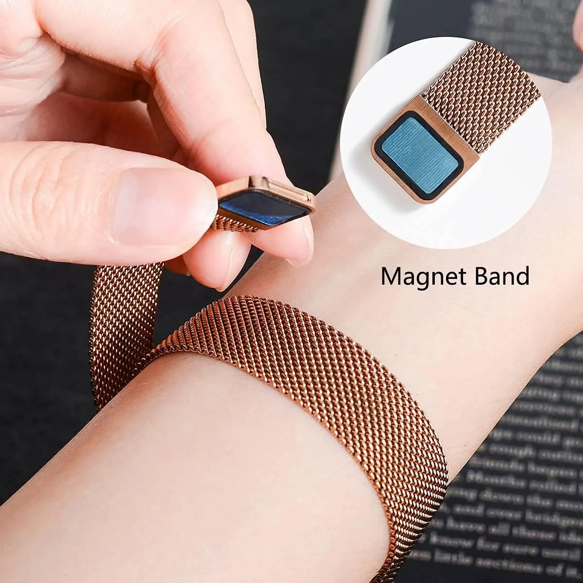 MASTOP Fashion Women Rose Gold Watch Japan Quartz Stainless Steel Magnetic Mesh Band Waterproof Ladies Watches