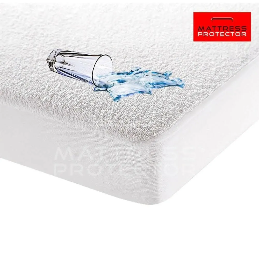 Mattress protector white waterproof cover for king size bed (72 x 84 inch)