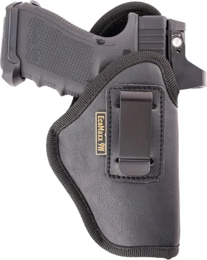 MAXX CARRY IWB Gun Holster Conceal Carry, Soft Leatherette, Fits SIG P365 Macro, G 19 GEN 1-4, Hell Cat Pro, Springfield XD-S 4" XD-E 3.3" & 3.8", Walther CCP, Taurus G3, GX4 Carry