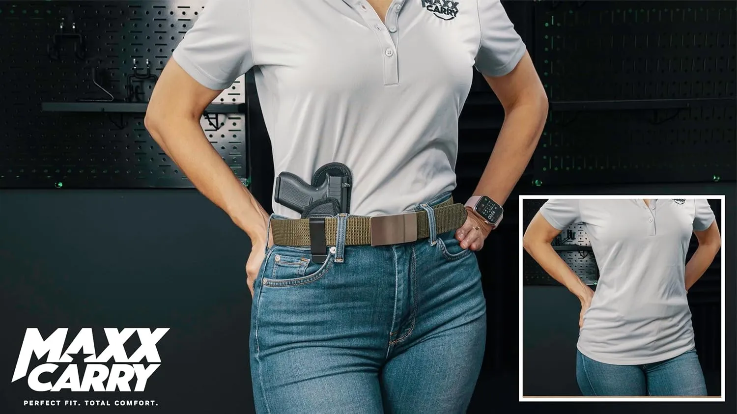 MAXX CARRY IWB Gun Holster Conceal Carry, Soft Leatherette, Fits Sub Compacts: Beretta APX A1 Carry, PX4 Storm SC, Canik TP9 SC, G33, G26, G27, Sig P320 Nitro.