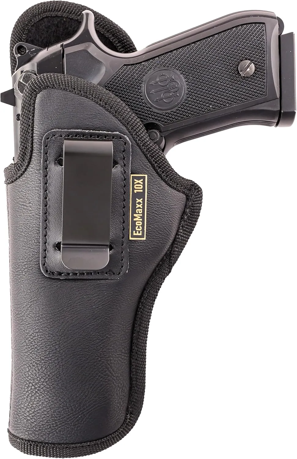 MAXX CARRY IWB Gun Holster Conceal Carry, Soft Leatherette, Optic Ready, Fits: Beretta 92FS, 92X, APX, CZ 75 Full Size, FN 5.7, G 20, G 21, SIG P320, M17, Walther PPQ M2 Q5, Canik TP9 SFX.