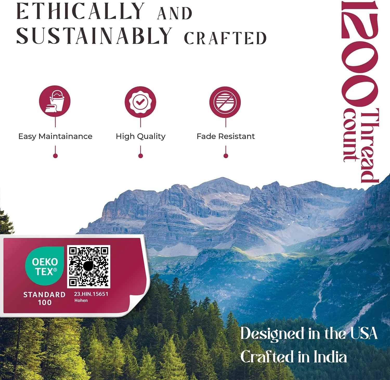 Mayfair Linen 100% Egyptian Cotton Sheets King Size - Luxury 1200 High Thread Count Egyptian Cotton King Size Sheets Set (4 PC, Teal), Silky Soft, Cooling, 17" Deep Pocket Sateen Weave Hotel Bedding