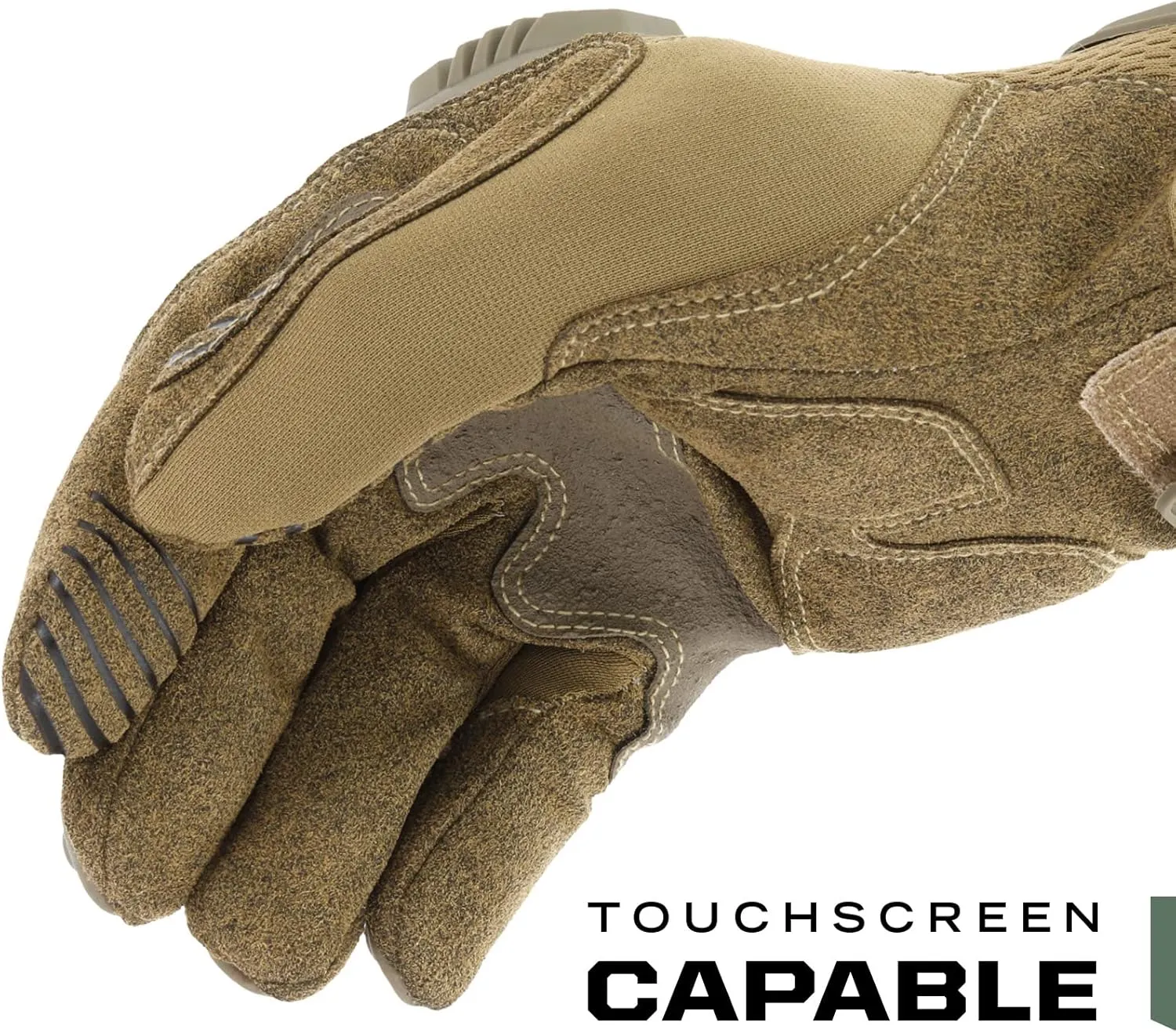 Mechanix Wear: M-Pact Tactical Gloves with Secure Fit, Touchscreen Capable Safety Gloves for Men, Work Gloves with Impact Protection and Vibration Absorption (Brown, X-Large)