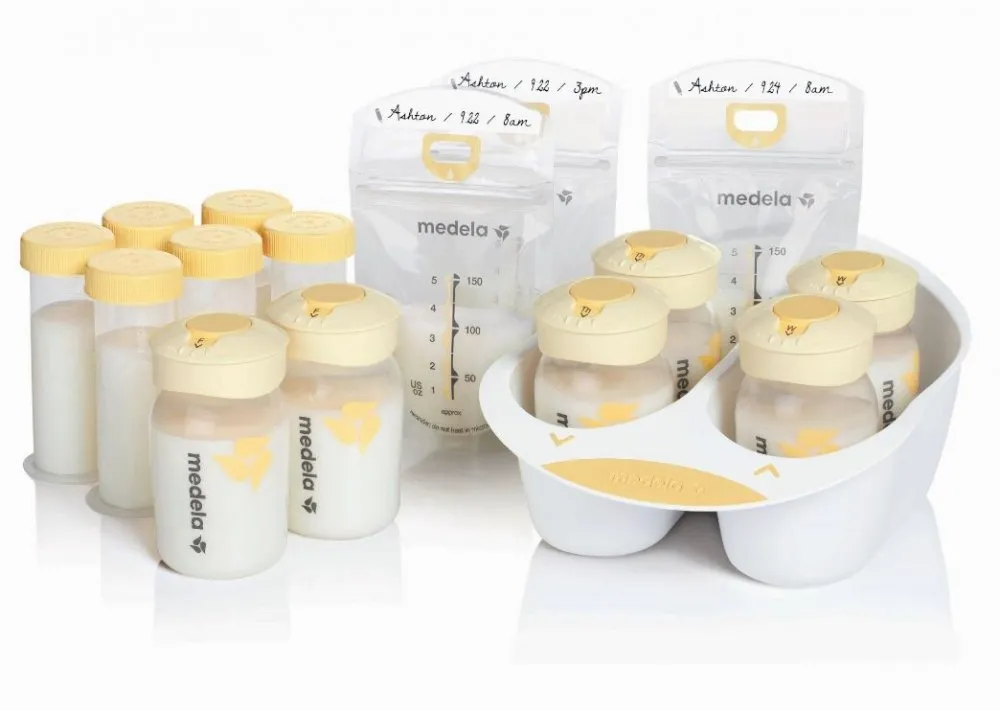 Medela Breast Milk Storage Solution Set, Breastfeeding Supplies & Containers, Breastmilk Organizer, Made Without BPA