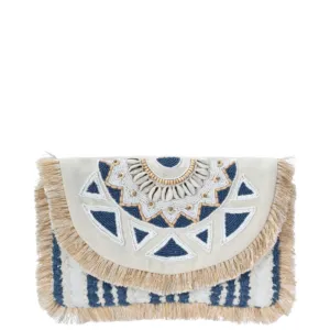 Mediterranean Embellished Crossbody Clutch