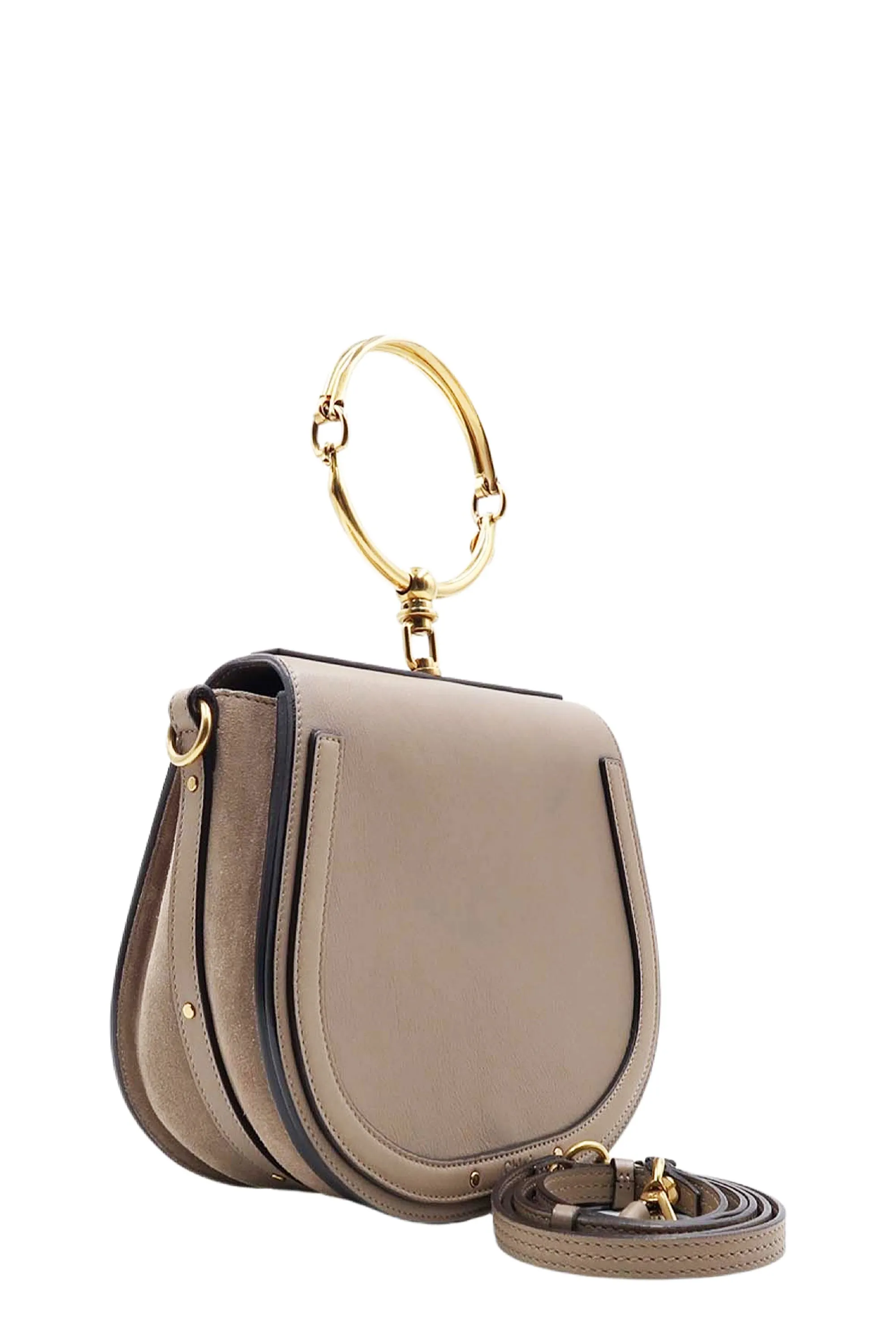 Medium Nile Bracelet Bag Beige