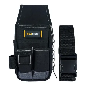 MELOTOUGH Pocket Tool Pouch Tool Belt Pouches with Belt Clip Utility Mini Tool Organizer Pouch for Electrician,Carpenter,Construction,Technician Grey