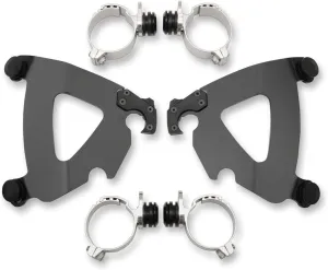 Memphis Shades Trigger-Lock Mounting Kit (Black/Road Warrior Fairing) for 07-17 Harley FXDWG