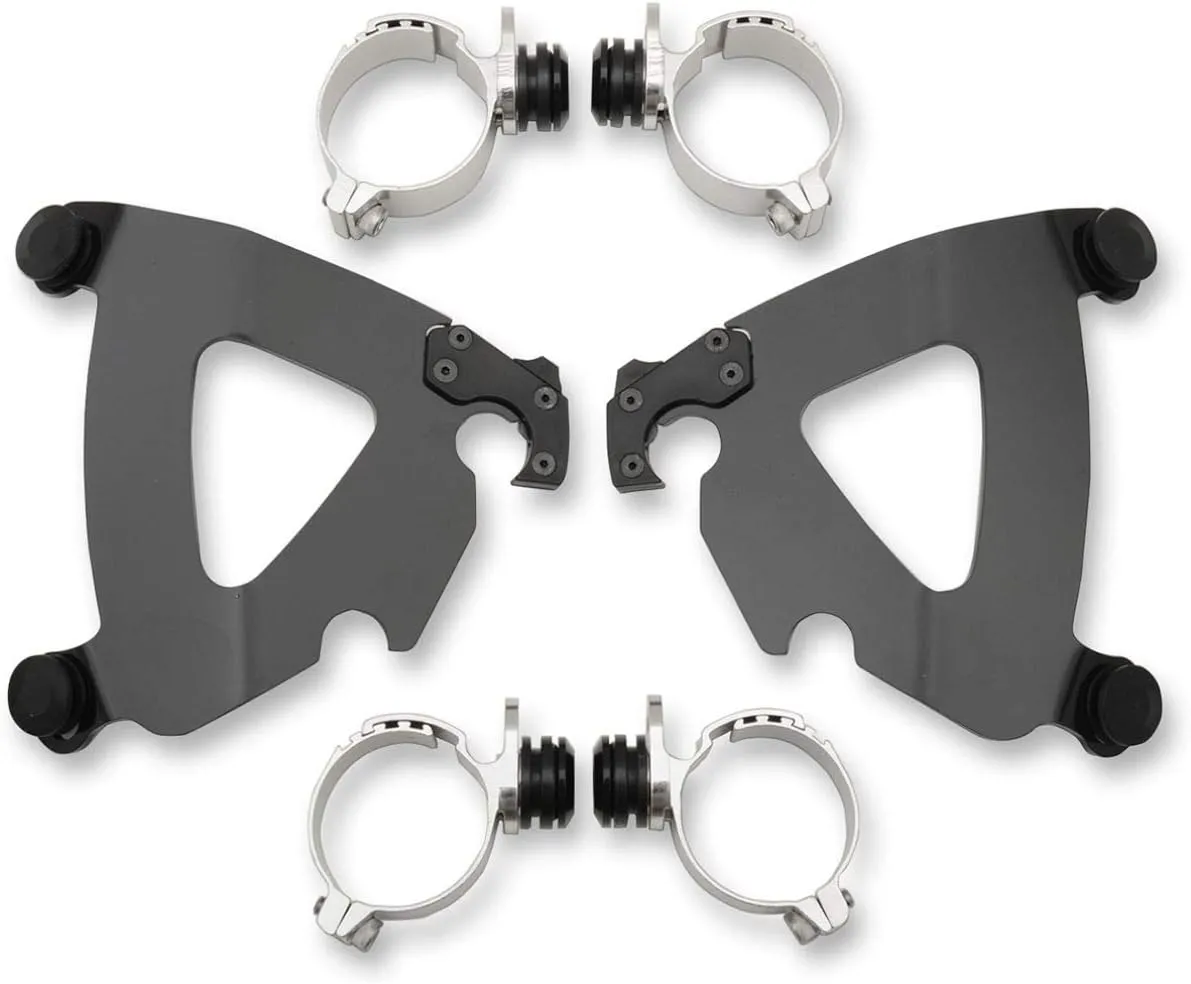 Memphis Shades Trigger-Lock Mounting Kit (Black/Road Warrior Fairing) for 07-17 Harley FXDWG