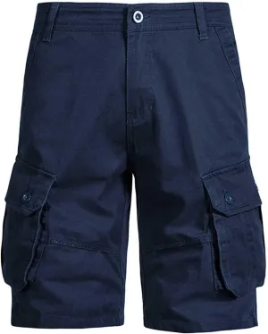 Men's Big and Tall Shorts Cargo Utility Design Stretch Fabric Heavy Duty Outdoor Casual Summer Wear