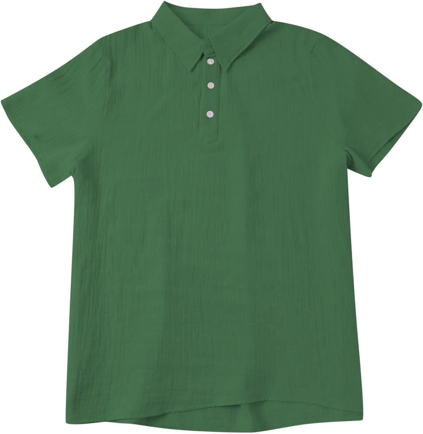 Men's Button Polo Shirt Textured Casual Knit Short Sleeve Polo T Shirt Summer Beach Holiday Stretchy Golf Shirts