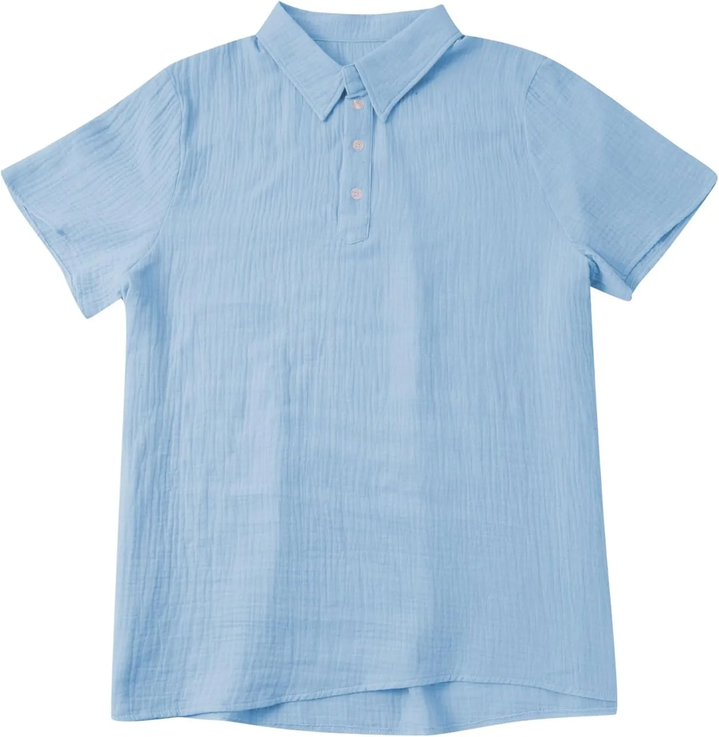 Men's Button Polo Shirt Textured Casual Knit Short Sleeve Polo T Shirt Summer Beach Holiday Stretchy Golf Shirts