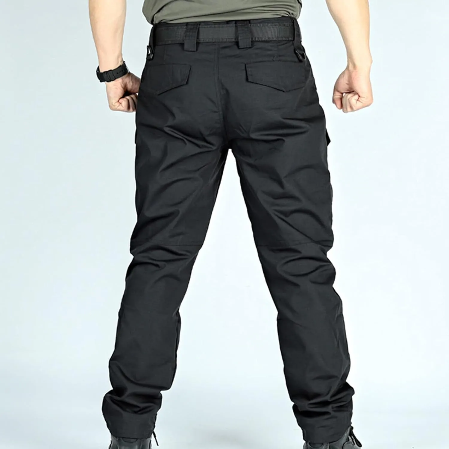 Men's Combat Cargo Pants Water-Proof Stretch Tactical Hiking Trousers Outdoor Cozy Straight Cut Tooling Work Pants