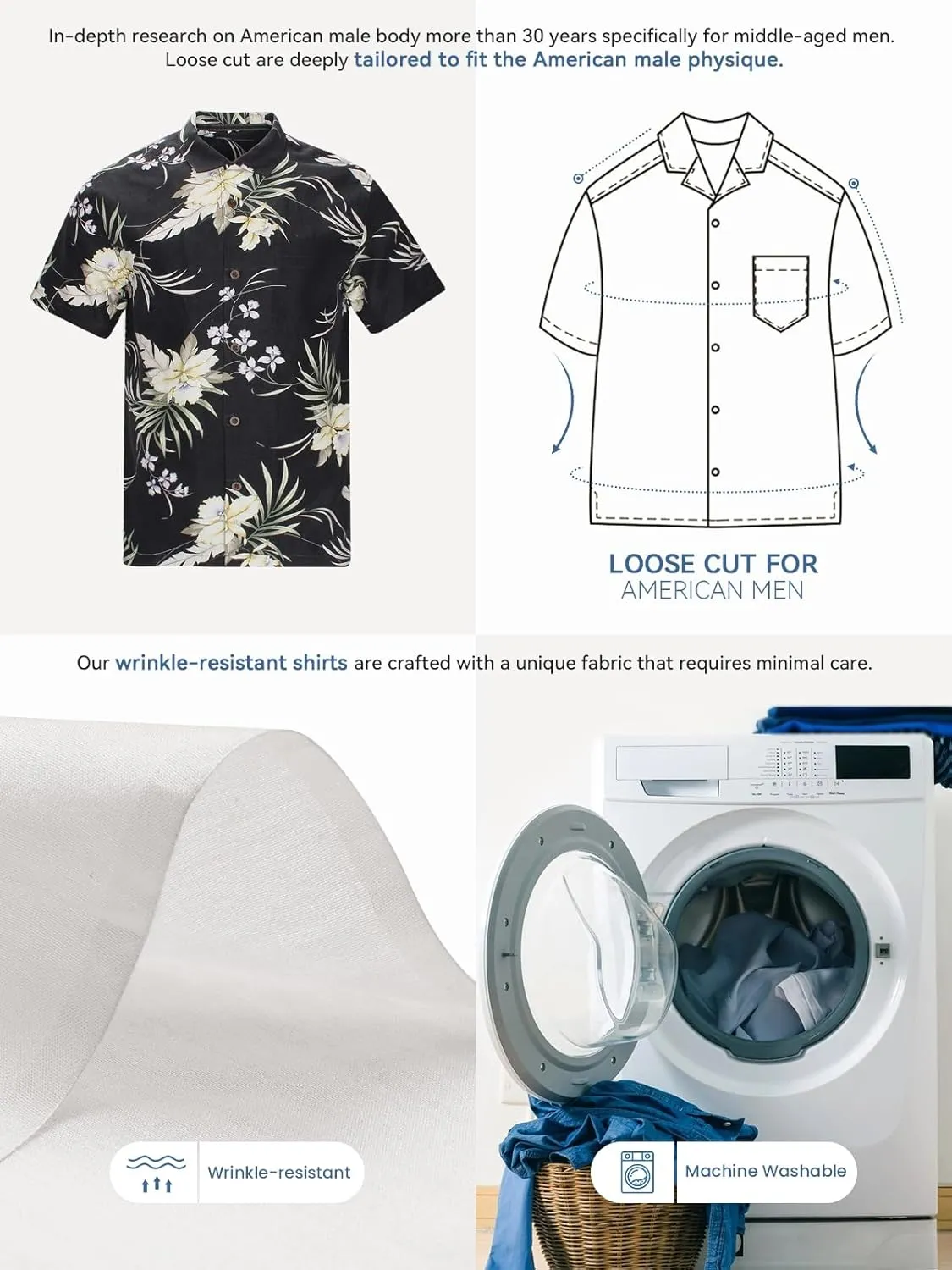 Men's Hawaiian Floral Shirts Silk and Linen Button Down Casual Tropical Holiday Beach Shirts