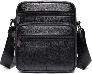 Men's Shoulder Bag Small Change Bag Lychee Cross Body Bag Convenient Sorting Things