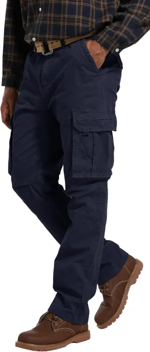 Men's Twill Slim-Fit Cargo Hiking Pants Stretch Cotton Casual Outdoor Tactical Utility Work Military Combat Pants