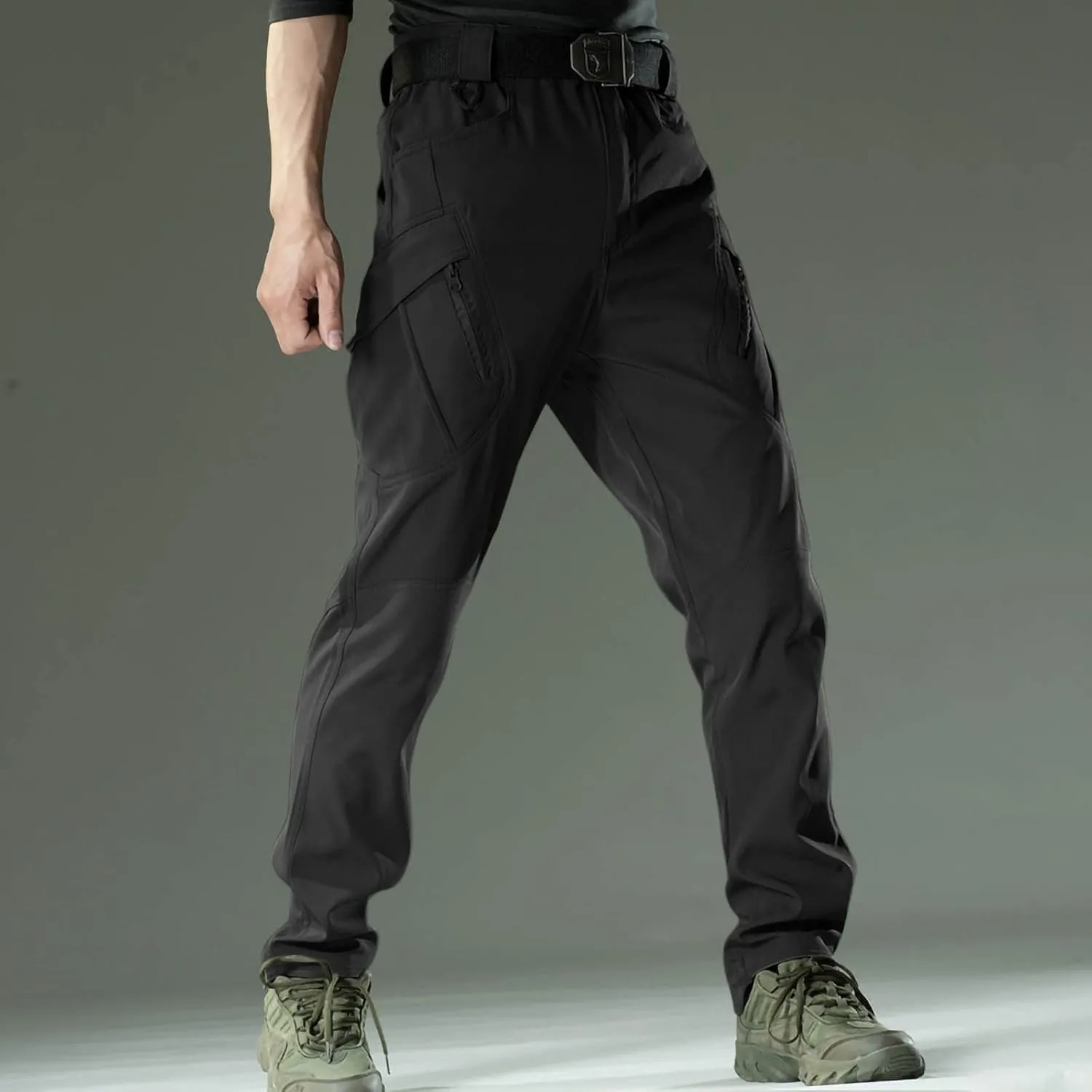 Men's Work Pants Waterproof Stretch Cargo Trousers Outdoor Ripstop Workwear Combat Pants Hiking Pants with Pockets