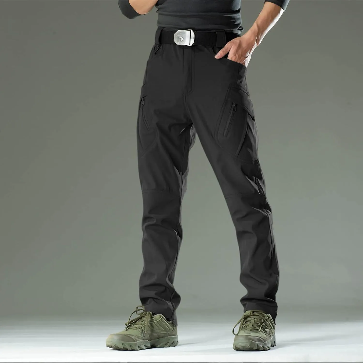 Men's Work Pants Waterproof Stretch Cargo Trousers Outdoor Ripstop Workwear Combat Pants Hiking Pants with Pockets