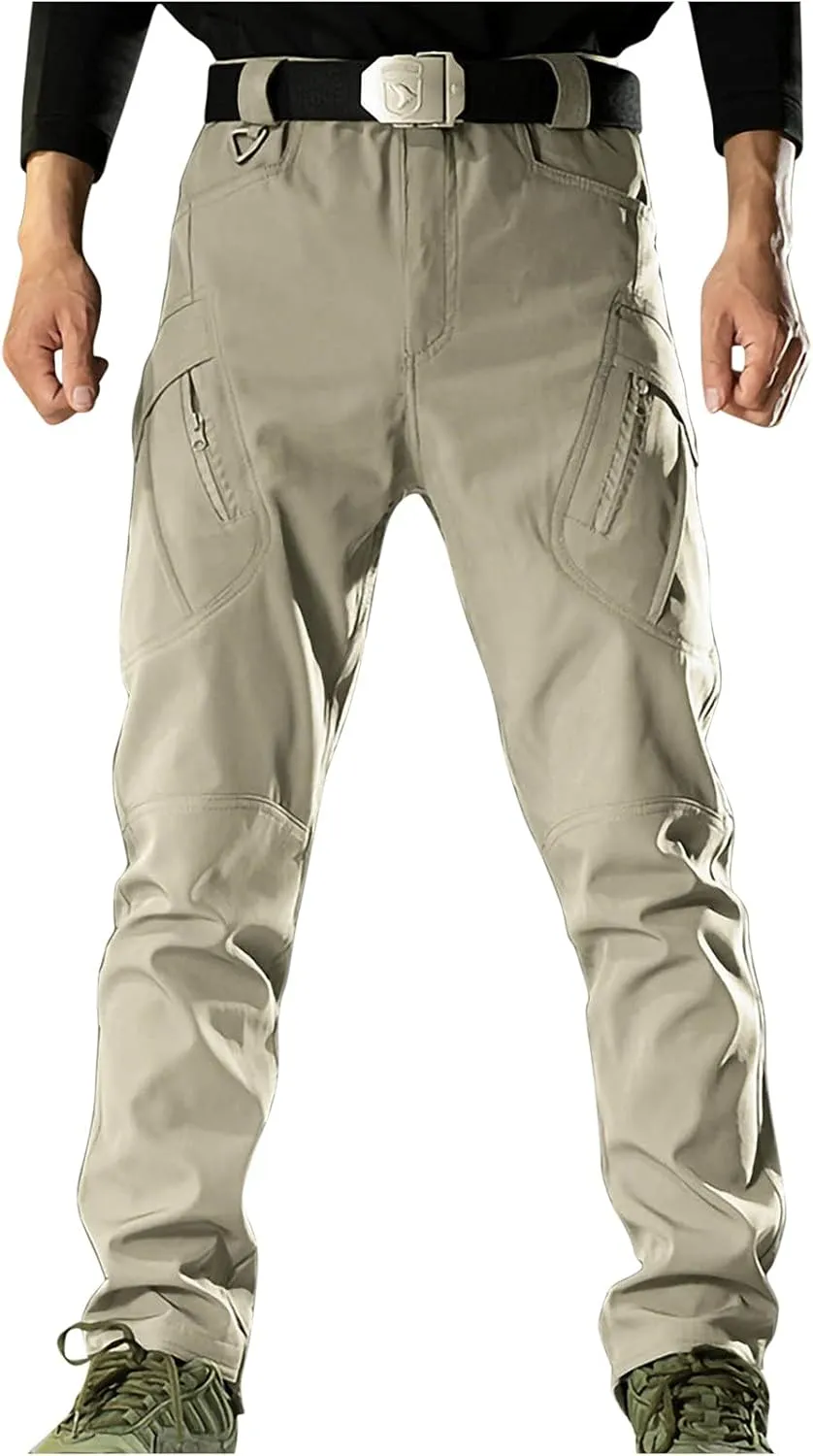 Men's Work Pants Waterproof Stretch Cargo Trousers Outdoor Ripstop Workwear Combat Pants Hiking Pants with Pockets