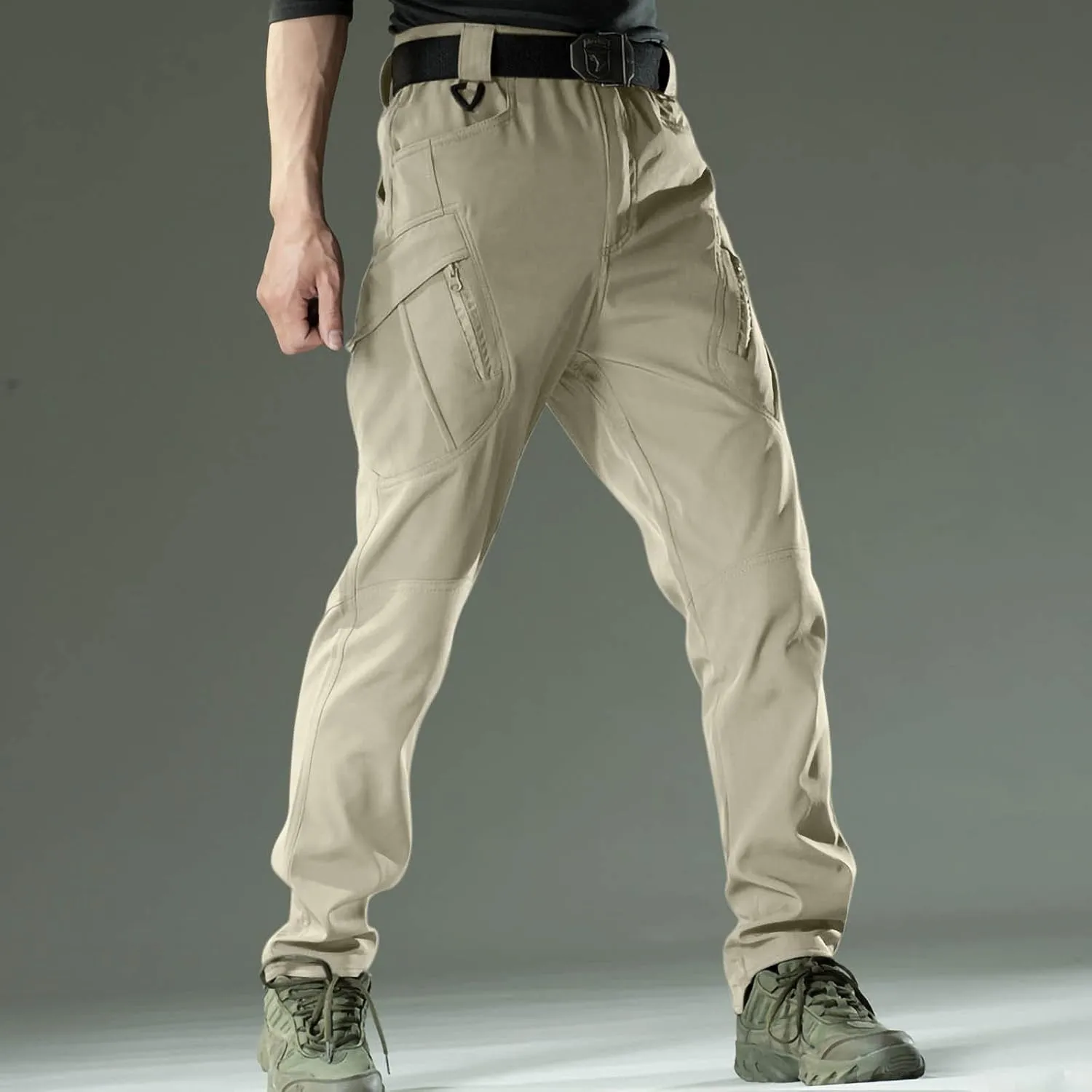 Men's Work Pants Waterproof Stretch Cargo Trousers Outdoor Ripstop Workwear Combat Pants Hiking Pants with Pockets