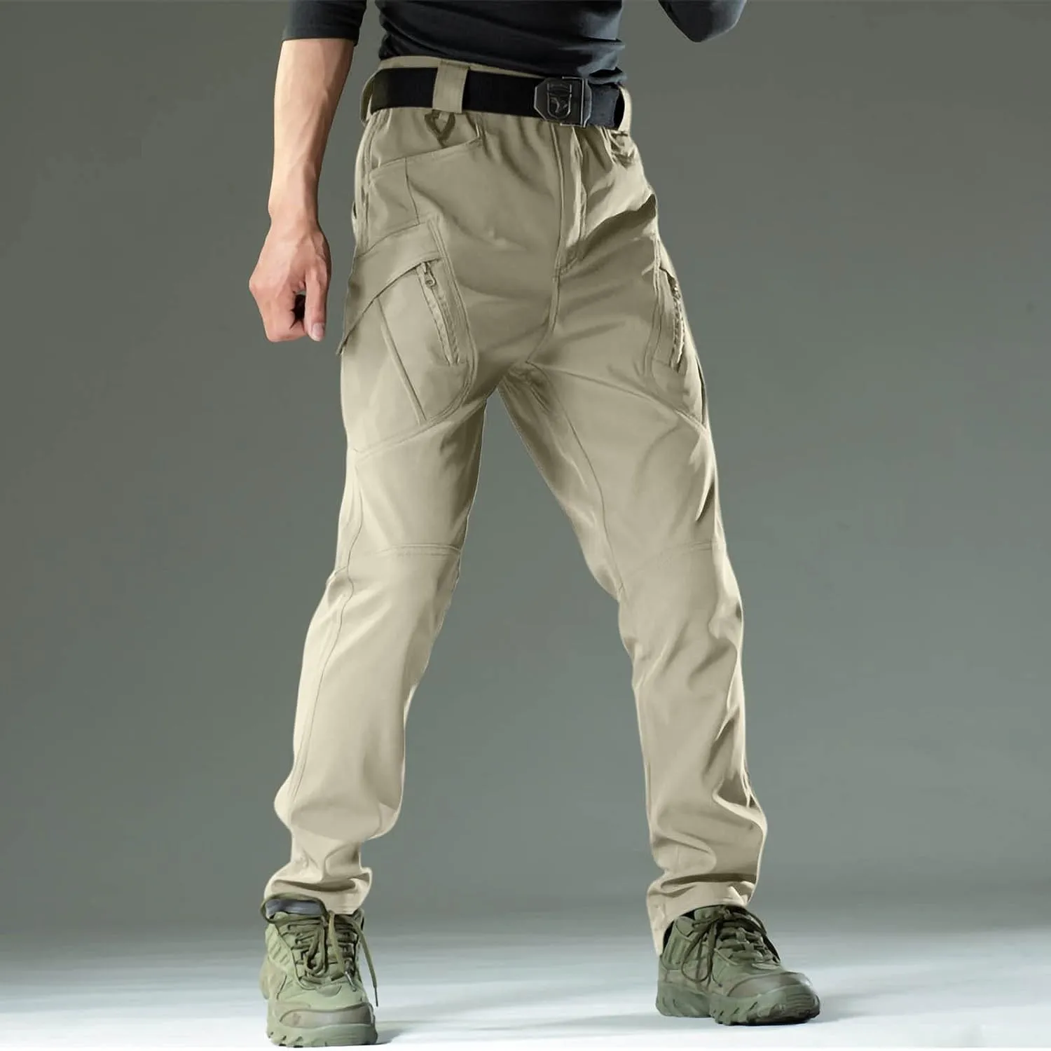 Men's Work Pants Waterproof Stretch Cargo Trousers Outdoor Ripstop Workwear Combat Pants Hiking Pants with Pockets