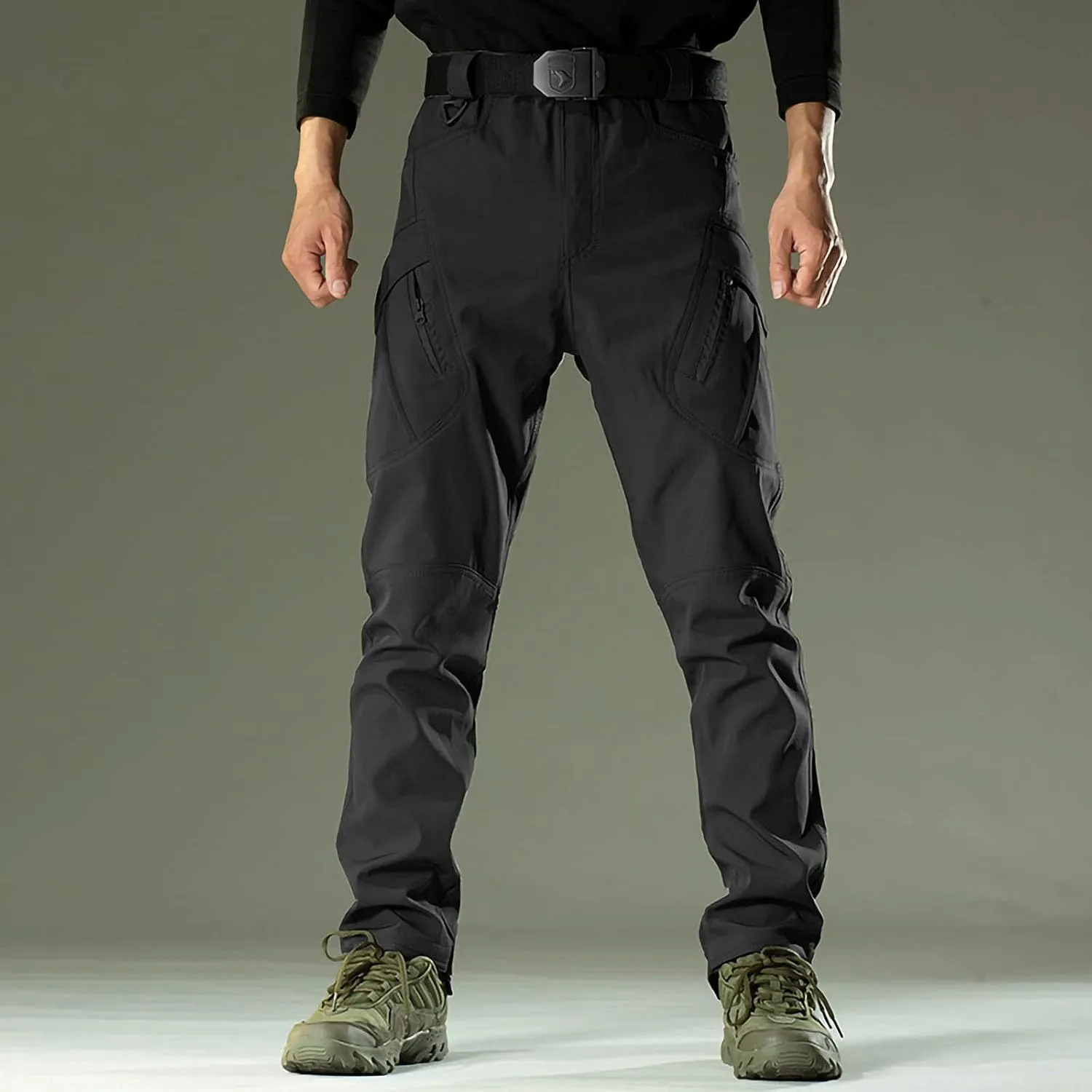 Men's Work Pants Waterproof Stretch Cargo Trousers Outdoor Ripstop Workwear Combat Pants Hiking Pants with Pockets