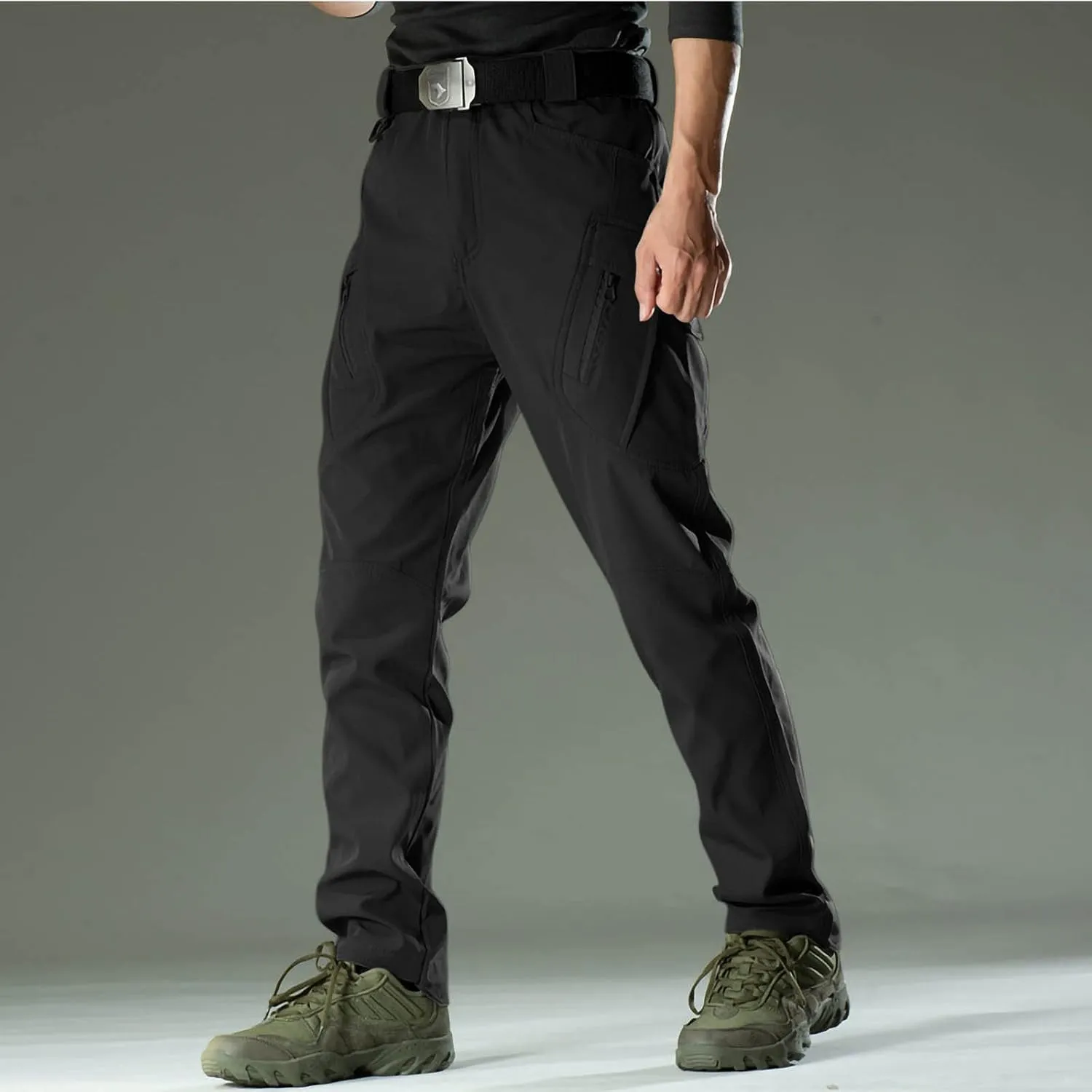 Men's Work Pants Waterproof Stretch Cargo Trousers Outdoor Ripstop Workwear Combat Pants Hiking Pants with Pockets