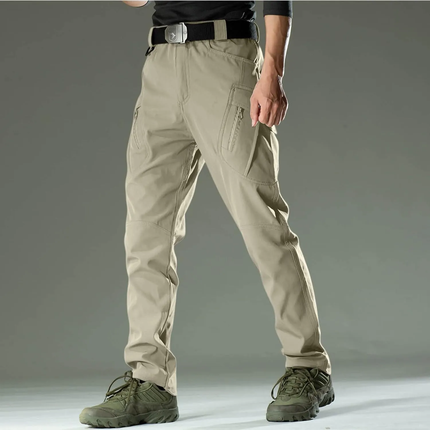 Men's Work Pants Waterproof Stretch Cargo Trousers Outdoor Ripstop Workwear Combat Pants Hiking Pants with Pockets