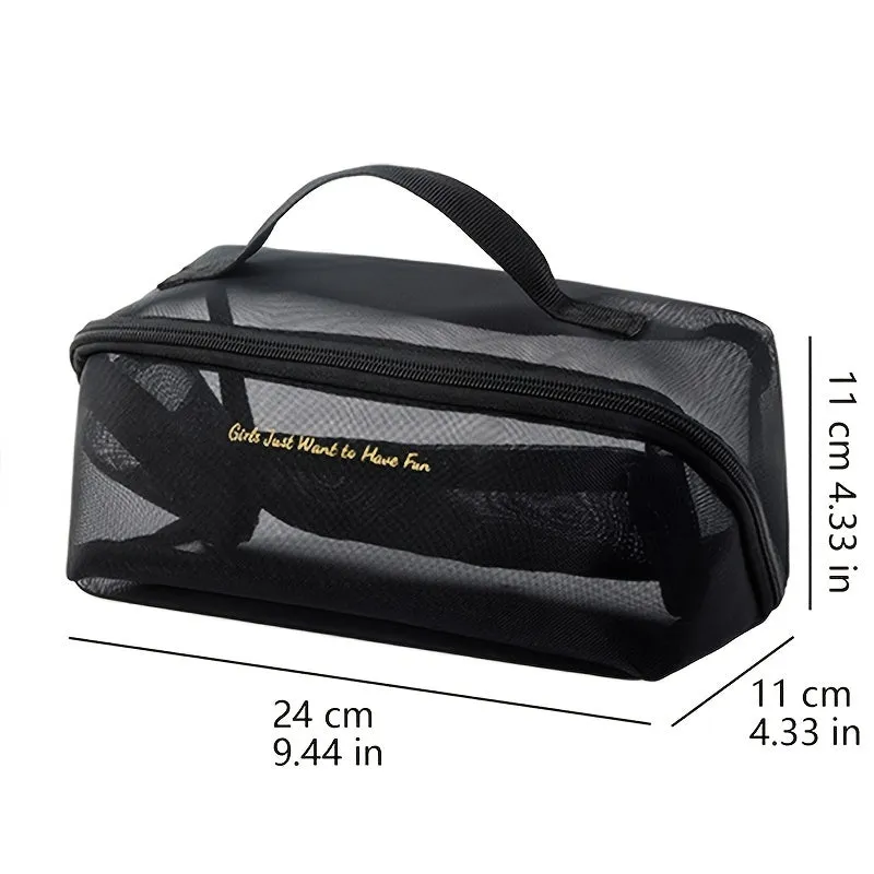 Mila | Spacious Travel Toilet Bag Made of Mesh Material