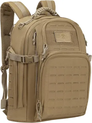 Military Tactical Backpack 40L for Men, Hiking Molle EDC Daypack Work Backpack with Water Bladder Compartment