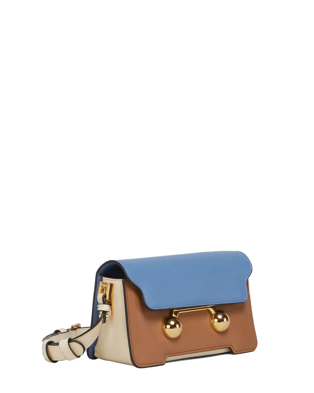 Mini Trunkaroo Shoulder Bag in Blue and Tan
