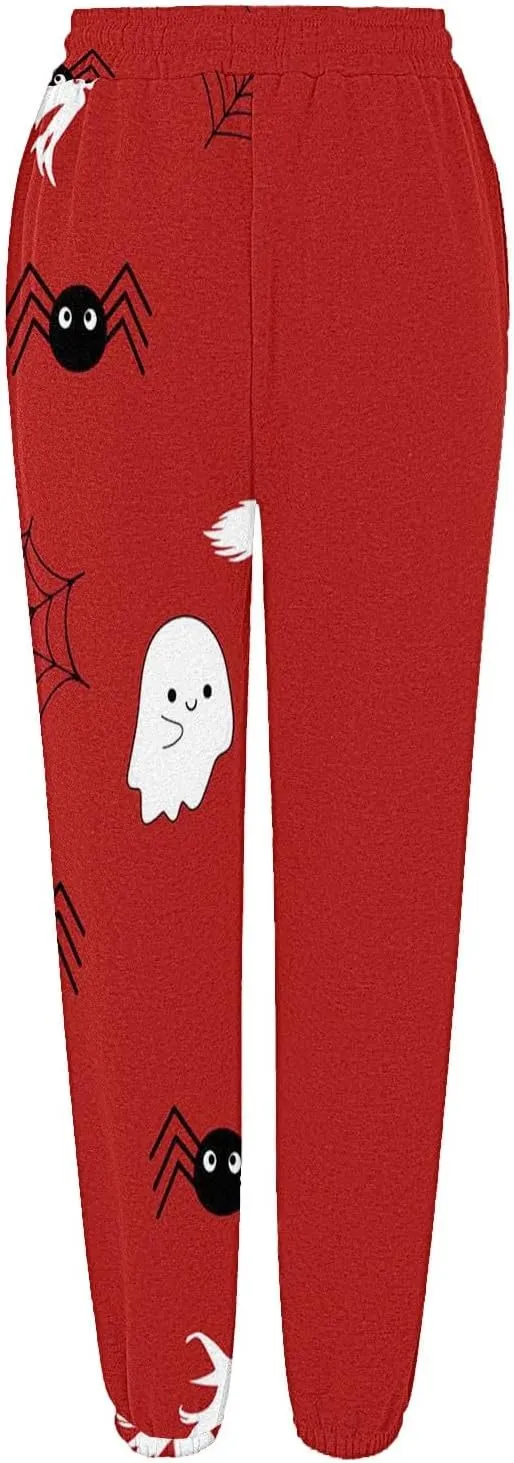 Miyaomn Casual High Waisted Baggy Sweatpants for Women Halloween Novelty Jogger Pants Y2k Trendy Lounge Trousers with Pockets