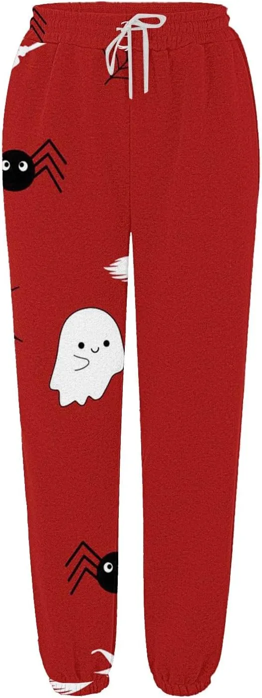 Miyaomn Casual High Waisted Baggy Sweatpants for Women Halloween Novelty Jogger Pants Y2k Trendy Lounge Trousers with Pockets