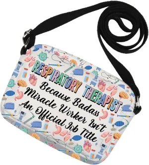 MNIGIU Funny Respiratory Therapist Gift RT Crossbody Bag for Lung Therapist RT Student Respiratory Nurse