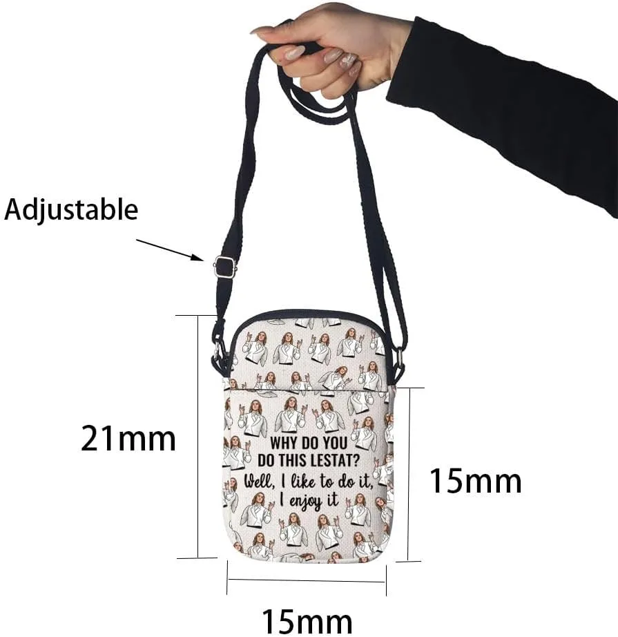 MNIGIU IWTV Tv Show Inspired Gift Lestat and Louis Lover Gift IWTV Merch IWTV Quote Crossbody Bag for Fans