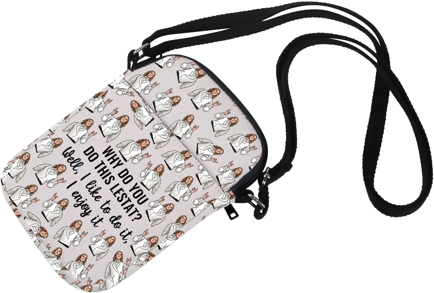 MNIGIU IWTV Tv Show Inspired Gift Lestat and Louis Lover Gift IWTV Merch IWTV Quote Crossbody Bag for Fans