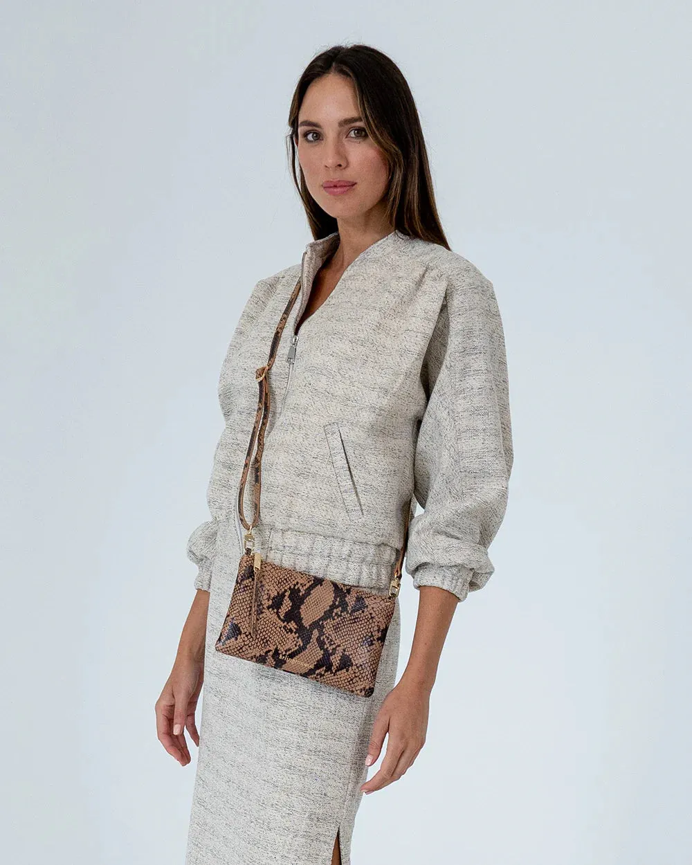 Molly Crossbody- Caramel Python
