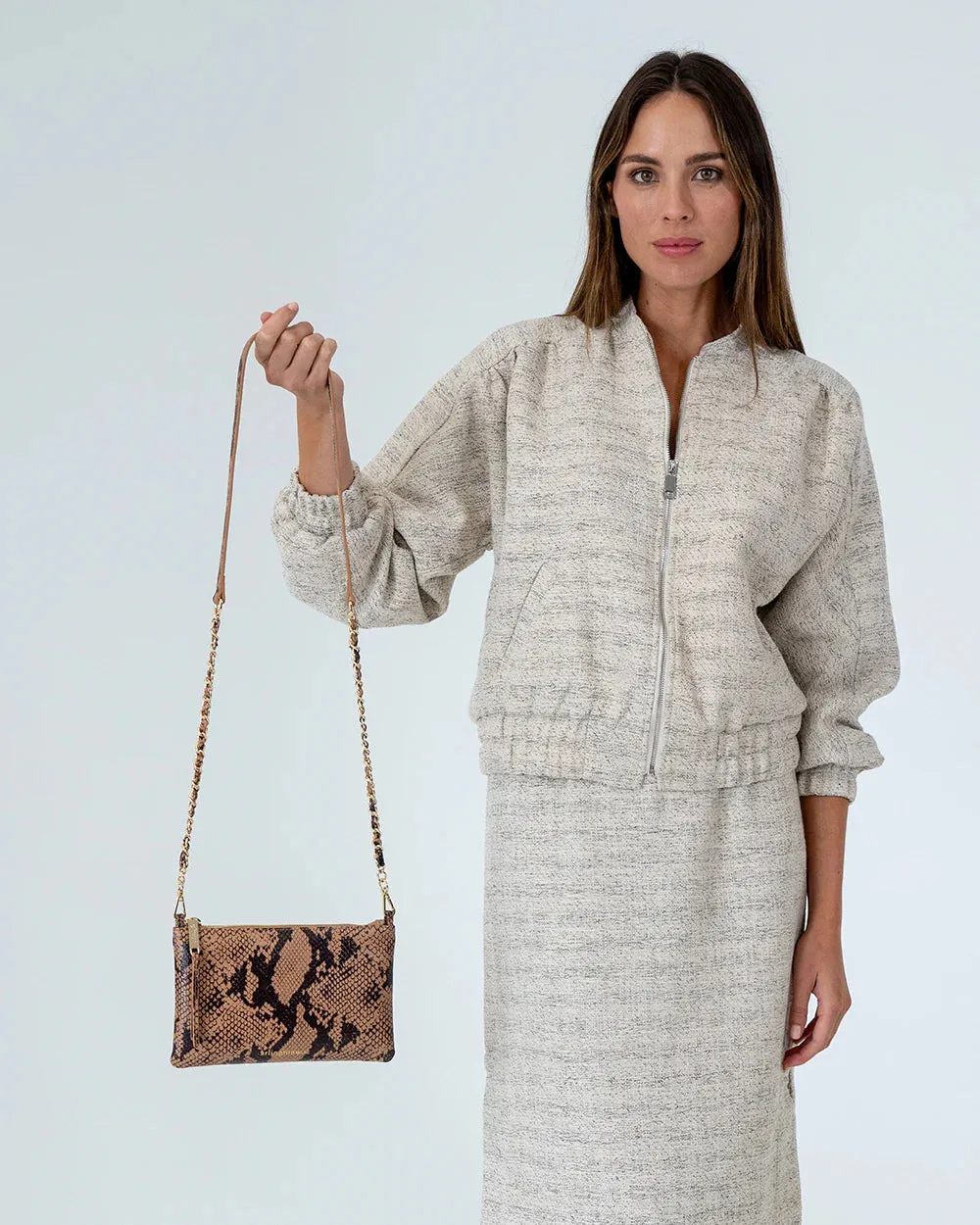 Molly Crossbody- Caramel Python